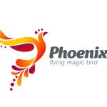 Magic Fairy Bird Abstract Logo design vector template.
Flying Phoenix creative Logotype icon.